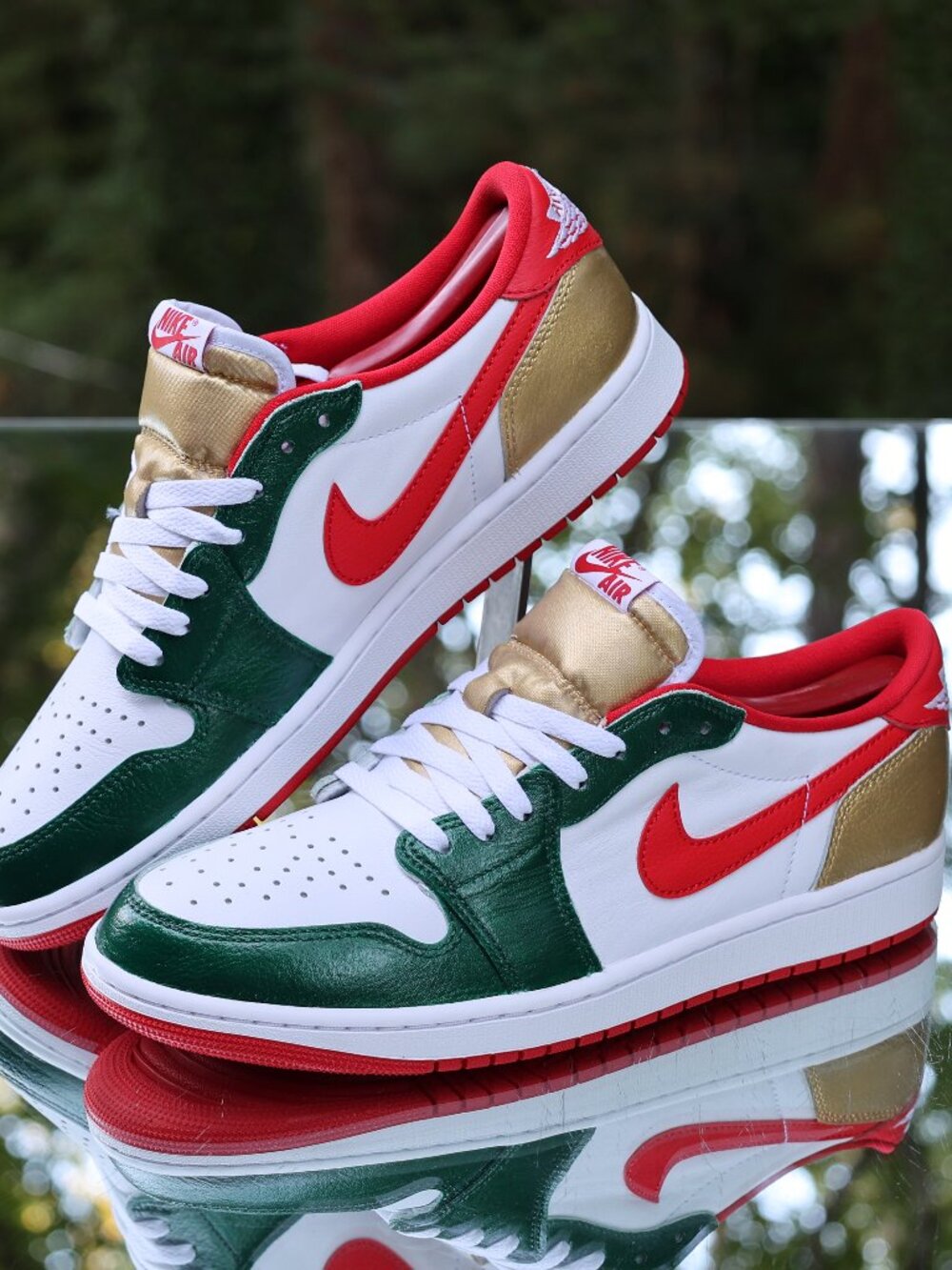 Air Jordan 1 Retro Low OG Red Green Gold - Picture 4 of 15